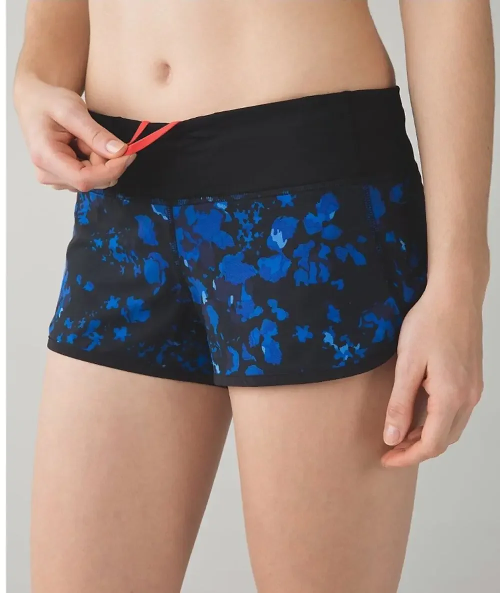 Lululemon Run Speed Short Size 4 Dandy Digie Porcelaine Black 2.5